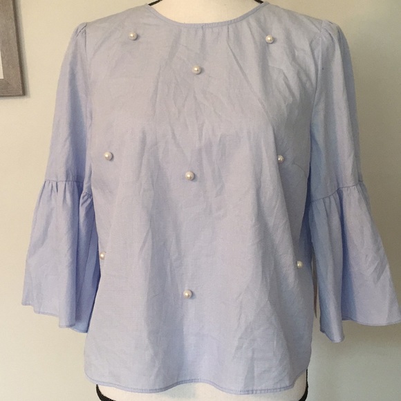 Zara Tops - Zara basics pearl blouse •NWT• size L
